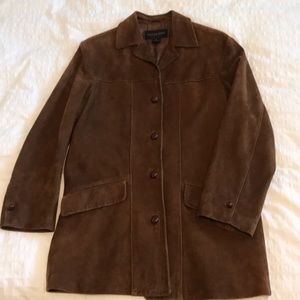 Brown Long Suede Jacket by Golden Bear Sportswear